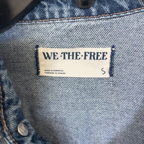 Free People Marci Cuffed Shortall/Romper Denim Size Small - Picture 3 of 6